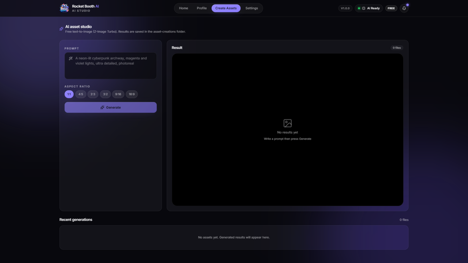 Built-in AI Asset Studio